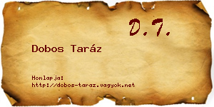Dobos Taráz névjegykártya